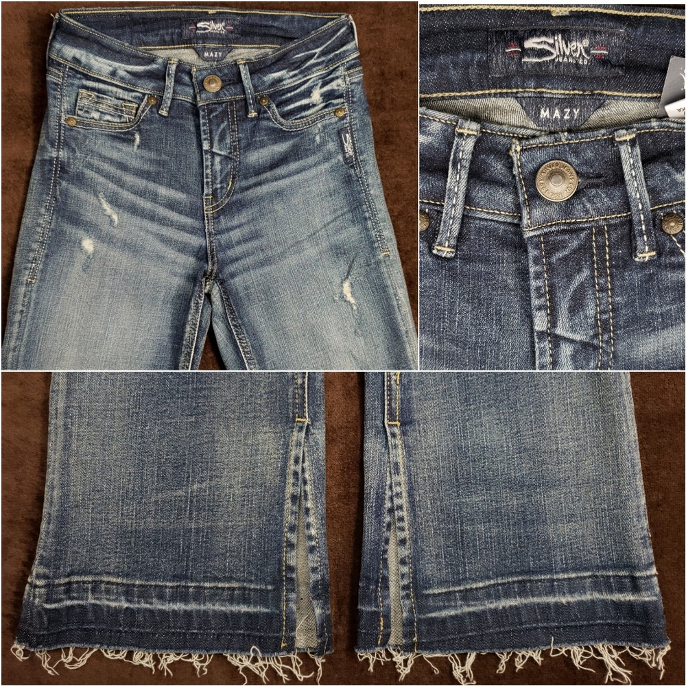 Silver Jeans Co NWT⭐MAZY⭐BOHO BOOT sz 24 High-rise - Picture 7 of 8